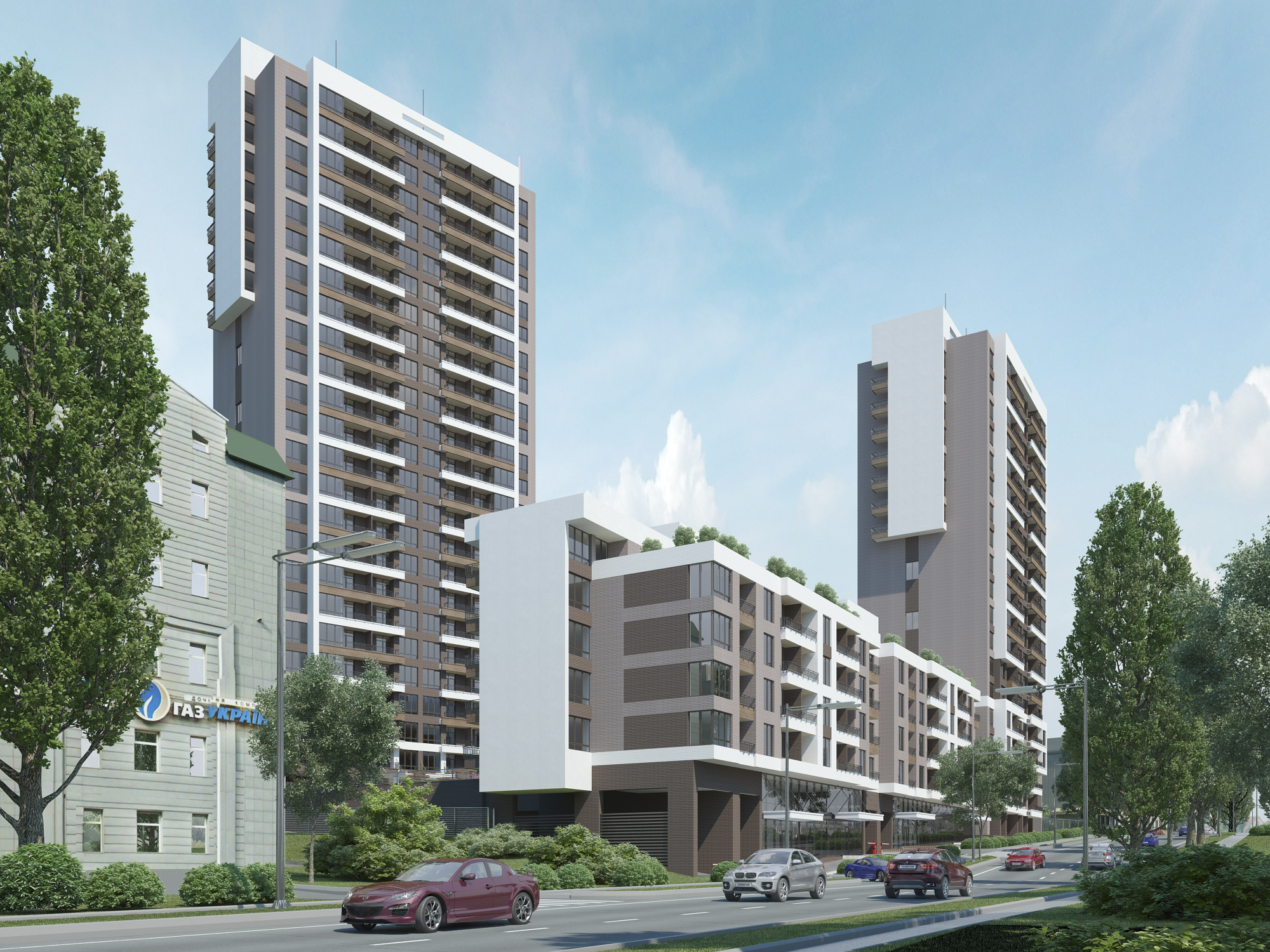 The residential complex “Vozdukhoflotskiy”on Sholudenko str., Kyiv